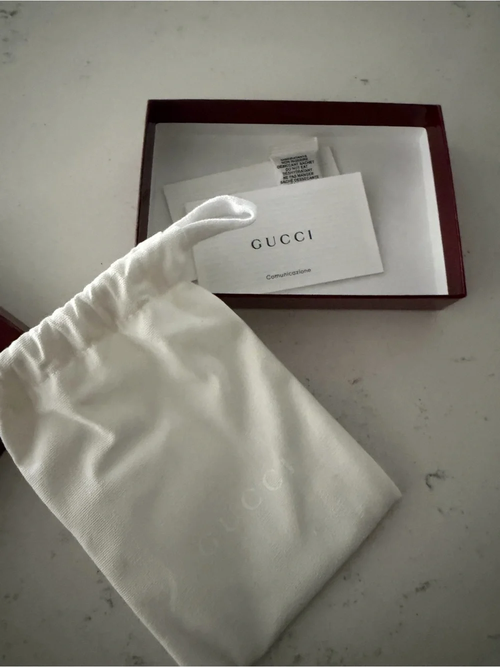 Gucci GG Supreme Card Case with Green/Red Web and Gold GG